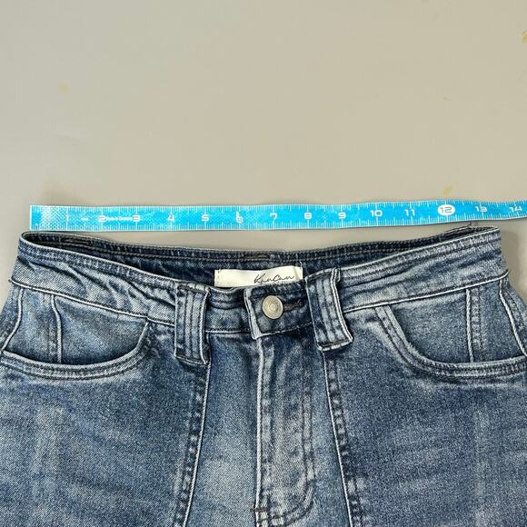 Kancan Avery Cargo Jeans in Blue Medium Wash - Picture 8 of 10